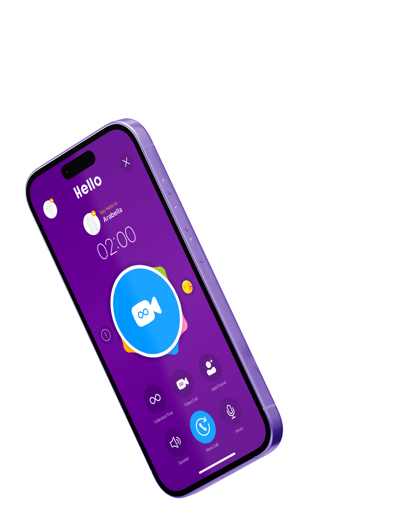 Hello App Call Screen